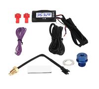 Thermomètre de moto LCD numérique température d'huile tension temps affichage de la vitesse compteur 4 en 1 rétro-éclairage bleu multifonctionnel pour motos universelles matériau (M20x1,0)