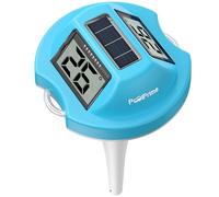 Thermomètre de piscine à double écran, facile à lire, flottant, avec affichage numérique, étanchéité IPX7, pour jacuzzis, tubes froids et piscines, bleu