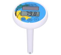 Thermomètre de piscine flottant à énergie solaire avec grand écran LCD facile à lire, thermomètre numérique étanche avec cordon pour piscine, jacuzzi et spa