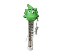Thermomètre de Piscine Flottant Crocodile avec Ficelle, Grand Écran Facile à Lire, Thermomètre à Eau en ABS pour Spa, Hot Tub, Bassin, Bain de Bébé et Aquarium