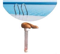 Thermomètre de piscine flottant facile à lire, thermomètre à eau amusant avec crotte flottante fantaisie pour jardin, étang, aquarium et jauge de température de piscine