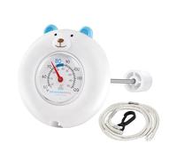 Thermomètre de piscine flottant - Joli grand thermomètre de piscine avec cordon - Accessoire de piscine hors-sol - Pour lac, jardin, aquarium, bassin à poissons, intérieur et extérieur