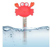 Thermomètre De Piscine Flottant - Thermomètre De Piscine En Forme D'animal De Dessin Animé | Ther-momètre De Pis-cine Flottant Facile À Lire Avec Corde Pour Intérieur Et Extérieur (Crabe)