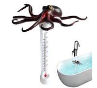 Thermomètre de piscine flottant | Thermomètres de piscine - Grand écran en temps réel en forme de pieuvre Gadget pour la pêche dans l'eau, la natation, le bain à remous