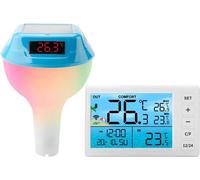 Thermomètre de piscine, sans fil, à énergie solaire, cyan écran digital