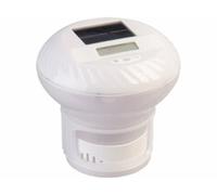 infactory Thermomètre de bassin de jardin : thermomètre de piscine 3 en 1, doseur de chlore et lumière RVB, solaire, batterie, LCD