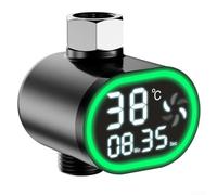 Thermomètre de pommeau de douche LED alimenté par l'eau pour affichage de | Affichage LED en temps réel, fonctionnement alimenté par l'eau, pas besoin de piles, lecture instantanée de la température