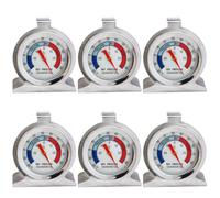 Thermomètre de réfrigérateur 6 pièces -30 ℃ ~ 30 ℃/-20 ℉ ~ 80 ℉, thermomètre de réfrigérateur en acier inoxydable à grand cadran numérique avec indicateur rouge pour refroidisseur congélateur