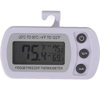 Thermomètre de réfrigérateur Fonction mémoire Corps ABS Blanc ��C ��F commuté Petit thermomètre numérique compact pour congélateur avec crochet