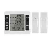 Thermomètre de Réfrigérateur Sans fil Digital LCD Horloge de Surveillance de la Température Extérieure Avec Double Alarme de Capteur Sans fil Rappelant l'enregistrement Min/Max Record
