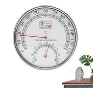 Thermomètre de sauna | Accessoires pour la chambre du sauna du hammam | 2 en 1 jauge de température et d'humidité, température de 0 °C à 120 °C, humidité de 10 % à 100 %