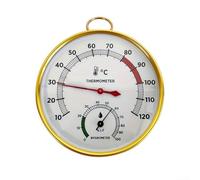 Thermomètre de sauna et hygromètre 10-120°C en métal pour jauge à cadran pour hammam, moniteur d'humidité lecture précise, accessoire de spa à la maison