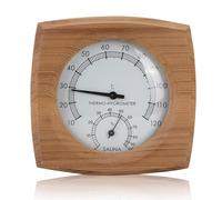 Thermomètre de sauna hygromètre en bois, thermometre hygrometre de sauna pour interieur, Thermomètres de saunas,Saunas Thermomètres numérique pour Saunass, 10 °C à 120 °C, 13x13.5cm