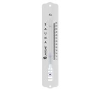 Thermomètre de sauna Lantelme en métal 20 cm - Affichage de la température jusqu'à 120°C - Thermomètre de sauna analogique, peint en blanc - Accessoires pour le bien-être, la relaxation et les saunas