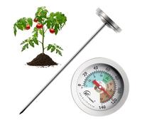 Thermomètre de sol - Thermomètre d'extérieur de 7 pouces - Thermomètre de sol de jardin bien lisible - Thermomètre de sol - Appareil de mesure précis du compost avec design moderne pour la plantation