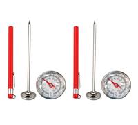 Thermomètre De Température du Sol en Acier Inoxydable 127 mm, Accessoires De Jardinage Thermomètre À Compost pour Le Rempotage, La Plantation Et Le Jardinage (2 Pièces)