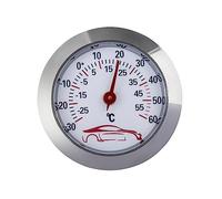 Thermomètre de voiture de précision sans fil - Cadran analogique - 30 à 60 ℃ - Thermomètre de voiture rond de 43 mm - Thermomètre de voiture de -30 à 60 ℃ - Jauge de test de température intégrée - 43