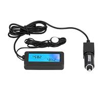 Thermomètre de Voiture, Mini Thermomètre Électronique avec Écran LCD, Compteur de Température Numérique pour Intérieur et Extérieur, Câble de 1,5 m, ABS + Matériau Électronique, for Véhicules 12V