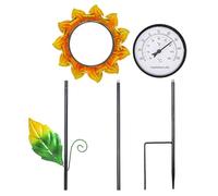 Thermomètre décoratif pour extérieur, montage mural, couteau de jardin résistant aux intempéries, moniteur de température classique d'extérieur avec grand écran facile à lire, élégant