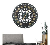 Thermomètre d'extérieur vintage - Thermomètre décoratif d'extérieur - Thermomètre décoratif à suspendre en résine - Thermomètre étanche - Élégant thermomètre mural de bienvenue pour décoration de