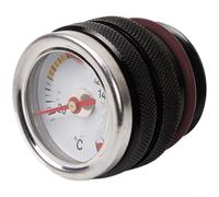 Thermomètre d'huile de moto en alliage d'aluminium avec filetage M30 x 1,5/M20 x 1,5, affichage de la température 0-200 °C pour surveiller le moteur et éviter la surchauffe (Silver M30 x 1,5)