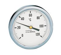 Thermomètre diamètre 80mm raccord arrière 1/2 Caleffi 688010