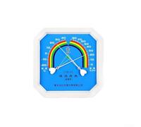 Thermomètre d'intérieur analogique haute précision et hygromètre pour usage domestique -20 à 40 °C 0-90 % pour RH montage mural Bleu 20 x 20 cm