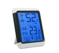 Thermomètre D'intérieur D'hygromètre De Station Météo Numérique Avec D'humidité À Écran Tactile Et Rétro-éclairage PréCis Et Facile à Lire