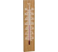 Thermomètre d'intérieur en bois de chêne