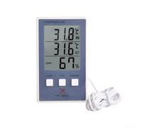 Thermomètre d'intérieur et d'extérieur, hygromètre électronique avec sonde, moniteur numérique de température et d'humidité pour la maison, le jardin, l'aquarium, support mural ou support