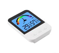 Thermomètre d'intérieur numérique et hygromètre avec rétroéclairage 0-50 °C, plage 10-99 pour mesure d'humidité Rh, mémoire max/min, support de bureau pour bureau à domicile