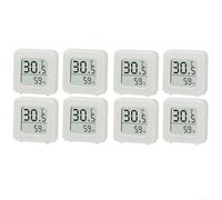 Thermomètre d'intérieur numérique et hygromètre avec support mural, compteur de température mural, petit moniteur de température, capteur d'humidité de température ambiante (8 pièces)