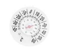 Thermomètre d'intérieur - Ventouse précise sans fil - Horloge murale avec mesure de la météo et de la température - Pour bureau, dortoir, intérieur, fenêtre, salon, jardin, terrasse, balcon