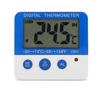 Thermomètre électronique d'intérieur extérieur - Grand écran LCD - Alarme haute/basse température