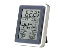 Thermomètre électronique et hygromètre avec écran tactile, support magnétique pour fixation au réfrigérateur, adapté pour la maison, le bureau et la surveillance de table de chevet