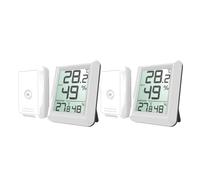 Thermomètre électronique Mini Hygromètre numérique sans Fil Station météo LCD Thermomètre numérique Station météorologique pour la Maison, 2 pièces