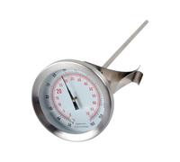 Thermomètre en métal de précision avec sondes en acier inoxydable et clip sécurisé pour les laboratoires à chambre noire et les tests alimentaires. Thermomètre de haute précision avec sondes en métal