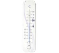 Thermomètre en métal décoré L: 28.5cm - blanc