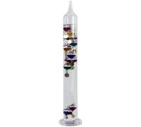 Thermomètre en verre, affichage flottant de la température intérieure et extérieure, cylindre décoratif haut 44 cm, boules multicolores liquides, cadeau idéal pour le bureau et la maison