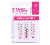 Thermomètre en verre - GRAINE CREATIVE - 85421 - Boîte de 12 - Dimensions 12x55 mm - Multicolore