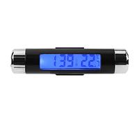 Thermomètre et Horloge de Voiture avec Clip de Sortie d'Air, Horloge Électronique LED pour Tableau de Bord