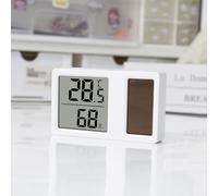 Thermomètre et hygromètre à énergie solaire, plage de température intérieure de -10 °C à 50 °C et humidité de 10 % à 95 % RH, compteur numérique mural ou de bureau