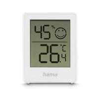 Thermomètre et hygromètre "Baros", numér., pr l'int., ens. de 2, blc