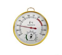 Thermomètre et hygromètre de sauna à corps métallique avec mouvement mécanique pour des lectures précises de la chaleur ambiante et de l'humidité