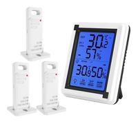 Thermomètre et hygromètre d'intérieur extérieur, Moniteur d'humidité de thermomètre numérique sans fil, ℃/℉ Commutat, Station météo