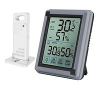 Thermomètre et hygromètre d'intérieur extérieur, Moniteur d'humidité de thermomètre numérique sans fil, ℃/℉ Commutat, Station météo