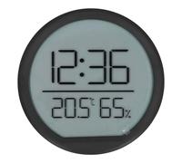 Thermomètre et hygromètre d'intérieur, réveil numérique multifonction fin et précis, montage mural pour la maison, le bureau, la salle, ABS noir 7,4 x 7,4 x 1,6 cm
