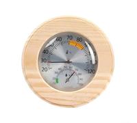 Thermomètre et hygromètre en bois pour mesurer la température et l'humidité, jauge murale pour contrôle de la température intérieure (pointeur noir)
