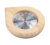 Thermomètre et hygromètre mural en bois pour des lectures analogiques précises dans les salles de sauna et les espaces intérieurs chauds