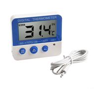 Thermomètre et hygromètre numérique intérieur/extérieur avec alarme haute-basse, écran LCD pour maison, bureau, serre, réfrigérateur